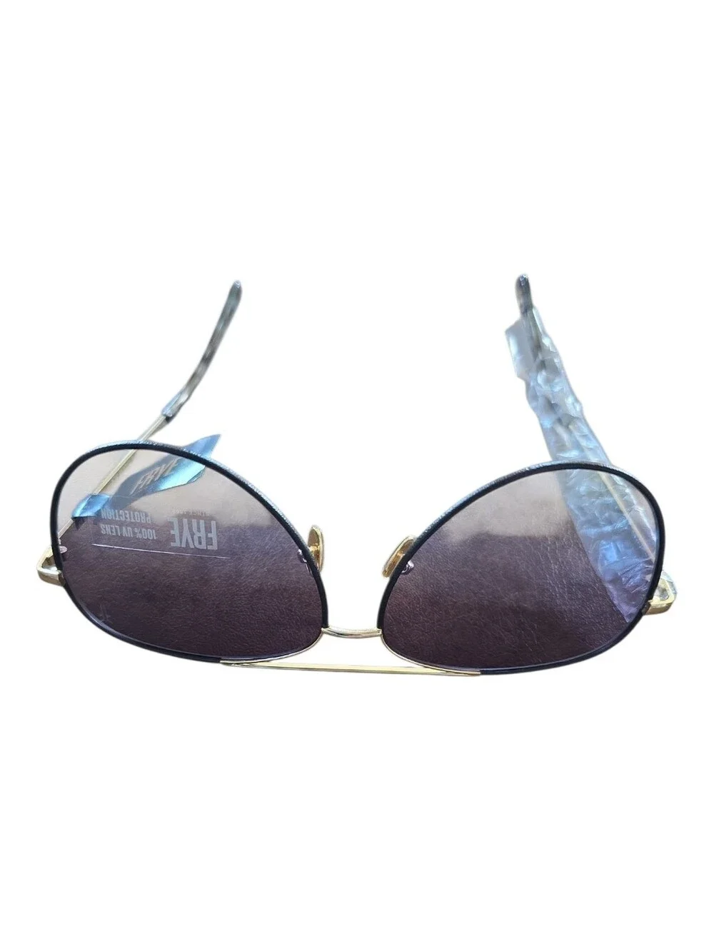 Frye NWT Aviator Sunglasses Gold & Hombre Gradient Black Tortoise